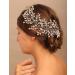 Chargances Bridal Crystal Statement Hair Vine Wedding Rhinestone Beaded Headband Dainty Silver Handmade Hair Accessories for Women and Girls Brides - Buy Online on GoSupps.com