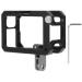GoPro Housing Frame Frame Housing Open Frame Case with Mini Wrench Frame Mount Protective Housing Case Made of Aluminum Alloy Compatible with Action Cameras Accessories Black