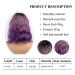 Haoland Purple Bob Wavy Wig for Women - Heat Resistant Synthetic Wig for Daily & Cosplay Use - Buy Online on GoSupps.com