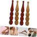 Lurrose 4-Piece Pearl Massage Tab Set | Wooden Foot Roller & Full Body Acupuncture Stick | Premium Face & Body Massage Tools for Relaxation - Buy Online on GoSupps.com