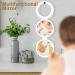 TOUCHFEEL Travel Mirror with Light - Double Sided Folding, 5X Magnifying, Rechargeable LED Vanity Mirror - 3 Color Lights, Adjustable Brightness - Buy Online on GoSupps.com