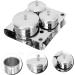 Tovinanna Stainless Steel Cup Container Set with Lid - Manicure Holder Tray & Cleaning Cup - Rustproof Mini Dapping Dish - Buy Online on GoSupps.com
