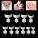 MWoot 500 pieces French False nail tips crescent shape short nail tips acrylic fake nails tips for diy nail studios 10 sizes