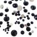 JET (280) black 144 pcs Swarovski 2058/2088 Crystal Flatbacks black rhinestones nail art mixed with Sizes ss5  ss7  ss9  ss12  ss16  ss20  ss30