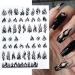 6 Sheets Flame Nail Art Stickers Decals 3d Self-adhesive Flame Nail Sticker Nail Art Designs for Manicure Tips Decoration Diy Nail Art Supplies Black - Buy Online on GoSupps.com