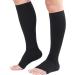 TOFLY Medical Compression Stockings 20-30 mmHg Knee High Socks - Open Toe Black - Size M - Buy Online on GoSupps.com
