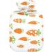 Naanle Carrots Polka Dots Hot Water Bottle - 1L Transparent Warm Water Bottle for Pain Relief & Cold Therapy | Ideal Bed Hand & Feet Warmer - Buy Online on GoSupps.com