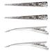 Beaupretty 4pcs Duck Bill Hair Clips  Hollow Style Metal Alligator Curl Clips without Teeth Headpiece Hair Accessories for Women Girls (Silver)