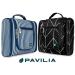 PAVILIA Medium Black Chevron Hanging Toiletry Bag - Travel Organizer for Toiletries, Cosmetics & Makeup - Buy Online on GoSupps.com