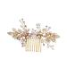 Didiseaon Alloy Hair Comb Crystal Hair Comb Bridal Hair Comb Women Hair Comb Hair Accessories Wedding Women's