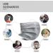 100pcs Gray Disposable Face Masks with Earloops - 3-Ply Mouth Shield - Buy Online on GoSupps.com