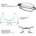Bezax Foldable Gray Reading Glasses - Blue Light Blocking Presbyopia Eyewear for Men & Women with Portable Storage Box - Stylish & Comfortable (+250) - Buy Online on GoSupps.com