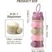 LAPONO Milk Powder Dispenser | Portable 4-Layer Baby Formula Storage Container | BPA-Free Stackable Pots 240ml | Non-Spill Snack/Food/Fruit Box for Infant Toddler Travel - Pink - Buy Online on GoSupps.com