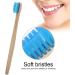 Eco-Friendly Bamboo Toothbrush - Biodegradable Soft Nylon Bristles for Dental Care | Blue Color - Buy Online on GoSupps.com