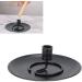Moxa Coil Holder - Round Base Safe Stainless Steel Moxibustion Collector (BLACK) - Compact & Stable International Shipping - Buy Online on GoSupps.com