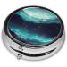 Science Fiction Stars Round Pill Box | 3 Compartment Portable Travel Organizer for Medications - Buy Online on GoSupps.com