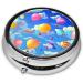 Flying Balloons Portable Metal Pill Box - 3-Compartment Mini Design for Small Pills | Travel Essential - Black - Buy Online on GoSupps.com