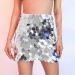 Zoestar Sequin Skirt - Sparkly Silver Hip Scarf Fashion Party Dance Costume for Women/Girls - Buy Online on GoSupps.com