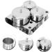 FOMIYES 5 Sets Nail Art Storage Jar Container with Lid Metal Bracket Manicure Cup Dappen Dish Cup Mini Nail Polish Kit U as Acrilicas Metal Holder Metal Stand Liquid Stainless Steel Tool - Buy Online on GoSupps.com