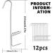 Stainless Steel H-Shape Incense Hooks - 12 Pieces 21cm Silver - Ideal for Hanging Smoked Fish Meat & Sausage - Buy Online on GoSupps.com