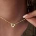 OralGos Horseshoe Necklace for Women - U Shape Wedding Jewelry | Perfect Valentine's Day Anniversary & Birthday Gift in Gold - Buy Online on GoSupps.com