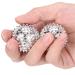 Hand massage ball Hand-acupressure massage ball Palm pressure relief ball to relieve hand tension and finger relaxation (silver).