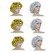 Beaupretty 6Pcs Hair Care Cap Treatment Spa Cap Deep Conditioning Cap Aluminum Foil Heat Insulation for Women Men Salon Home Spa Hair Dyeing Professional Hairdressing Tool(Golden Silver)