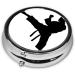 Taekwondo Pill Box - Mini Round 3 Compartment Medicine Organizer for Travel & Home - Buy Online on GoSupps.com