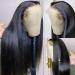 Lace Front Human Hair Wig 24 Inch Black Color | 13x4 HD Transparent Straight Frontal Wig 180% Density | Brazilian Virgin Hair Pre Plucked with Baby Hair for Black Women - Buy Online on GoSupps.com