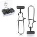 Gourami Sinker Slide for Fishing 30/60pcs Fishing Slide Weight Slides Fishing Line Connector Fishing Accessories Black-30pcs