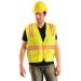 OccuNomix Medium Yellow Economy Value Polyester Vest with Front Zipper Closure