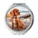 Mirror Travel Mirror Adorable Animal Canine Close-Up Cute Dog Domestic Pocket Mirror portable mirror