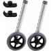 Walker Wheels and Ski Glides 1 Pair Rubber Universal Walker Caster Wheel with 8 Height Adjustable Replacement Rollator Accessories 4 PCS