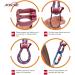 AOKWIT Professional 25KN Rappel ATC Belay Device Aluminum V-grooved Rock Climbing Belay Device Rappelling Descender Safety Equipment Red - Buy Online on GoSupps.com