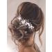 Vakkery Wedding Hair Accessories Flower Design Hair Pins Silver Tone Hair Clips Bridal Jewelry for Women and Girls (3 Pack)
