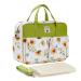 Kamay's Multifunctional Waterproof Mummy Shoulder Bag Diaper Bag Chic Nappy Changing Bag Tote/Messenger Style Large Light Weight with Changing Mat Adjustable Straps (Grass Green Sunflower)