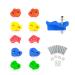 10 Pack Textured Rock Climbing Holds for Kids with Installation Hardware by Crystal Lemon (Kids-Pack of 10)