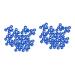 FRCOLOR 200 Pcs Meat Pigeon Anklet Plastic Clips Poultry Leg Ring Pigeons Parrot Bird Ankle Ring 1.3X1.3CMx2pcs Dark Bluex2pcs