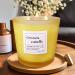 Luxury Citronella Candle 30oz Indoor Outdoor Scented Candle Large 3 Wick Jar Candle Up to 120 Hours Burning Time 100% Natural Soy Wax Relaxing Aromatherapy Aesthetic Candles Yellow
