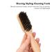 Premium Men's Beard & Hair Brush Set - Wooden & Bamboo Grip Soft Bristles for Facial Cleaning & Beard Styling - Buy Online on GoSupps.com