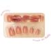 24Pcs Pink Flower Press on Nails - Short Square Acrylic Fake Nails Glossy Gel with Rhinestone Design - Perfect for Elegant Manicure - Buy Online on GoSupps.com