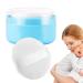R cipient en poudre r cipient en poudre Bo te de rangement des Talc | Pouffle de poudre et r cipient pour le bain et les voyages id al pour les femmes et b b Bleu
