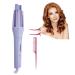 Small Curling Iron 1.25 Inch Big Curling Wand with 4 Temps with 4 Temps Rotating Curling Iron Purple