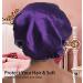 Silk & Satin Sleeping Cap for Curly Hair | Double-Layered Large Hood for Black Women | Natural Hair Protection in Violet & Champagne - Buy Online on GoSupps.com