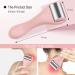 Pink Stainless Steel Ice Roller for Face & Eye - Pain Relief, Migraine, Puffiness - Cold Facial Roller for Redness, Headaches - Skincare Massager - Buy Online on GoSupps.com