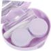 Solustrie Travel Contact Lens Case - Violet Purple Organizer & Remnant Tool for Autumn/Winter - Compact 7.2x5.8x2cm - Buy Online on GoSupps.com