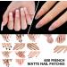 Ruarby Short Almond Press on Nail French Bowknot Fake Nail Acrylic False Nail Artificial Nail Glues on Nail for Womens Girls - Buy Online on GoSupps.com