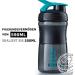 BlenderBottle SportMixer Tritan | BPA Free Protein Shaker & Water Bottle | Black/Teal - Ideal for Fitness Shakes - Buy Online on GoSupps.com