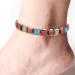 Copper Ankle Bracelet for Women - Pure Copper Turquoise Magnetic Anklet Jewelry 3500 Gauss - Shop Now - Buy Online on GoSupps.com