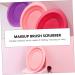 Beavorty makeup brush scrub pad makeup brush cleaning mat silicone brush cleaning pad makeup cleaner foldable cleaner bow makeup brush cleaning bowl Silica gel cosmetic scrub board - Buy Online on GoSupps.com